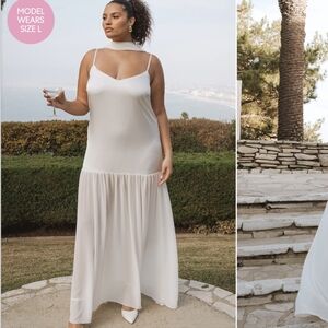 Show Me Your Mumu Dalia Spaghetti Strap Maxi Dress White Sz XXL Pre Owned